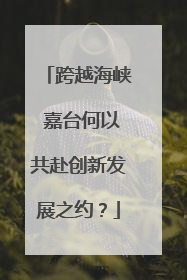 跨越海峡 嘉台何以共赴创新发展之约？